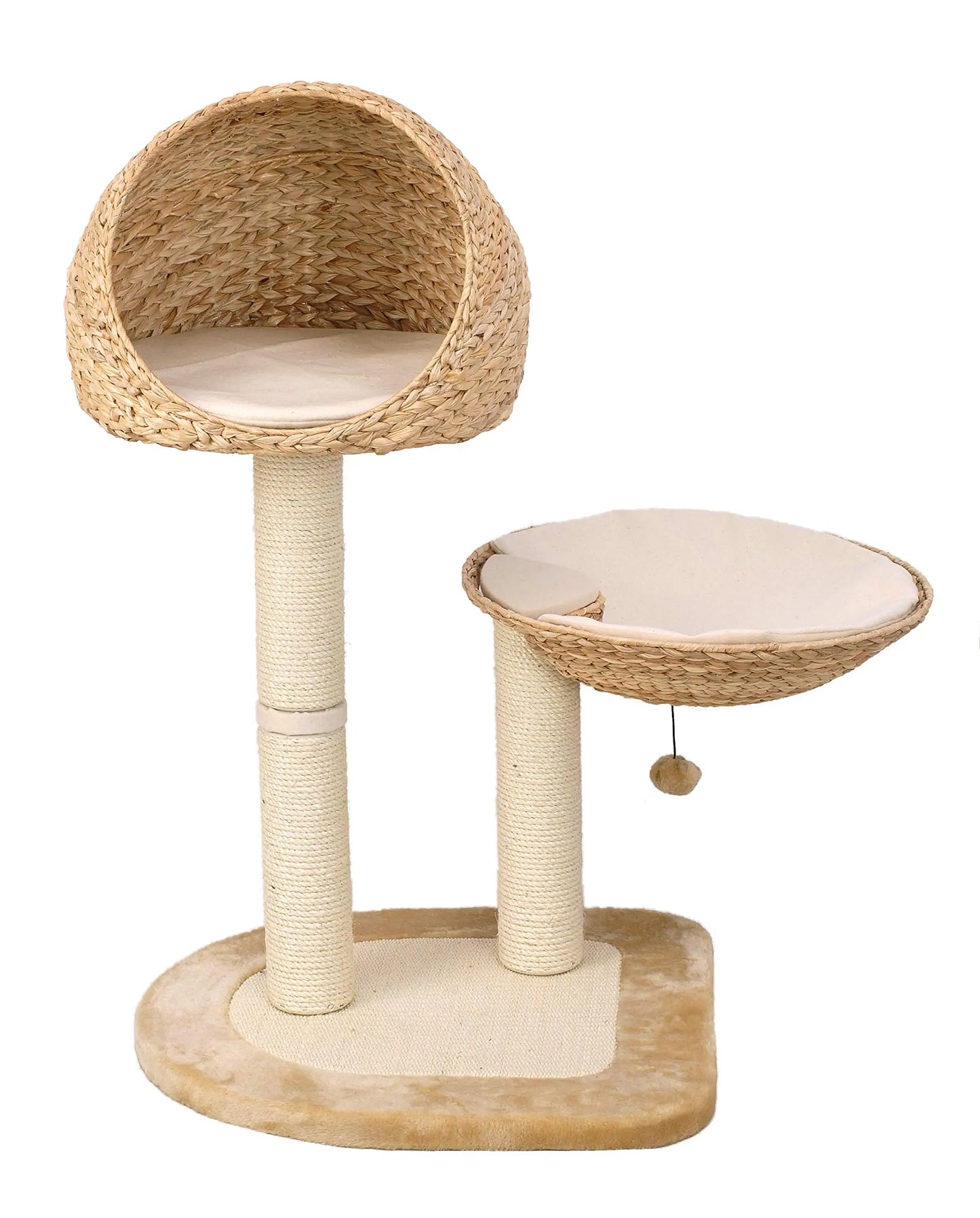 Eco-friendly Cat Scratcher Pet Jumping Platform Sisal Litter Weaving House Rack Climbing Shelf Tree Wood Picture Toys for Cats