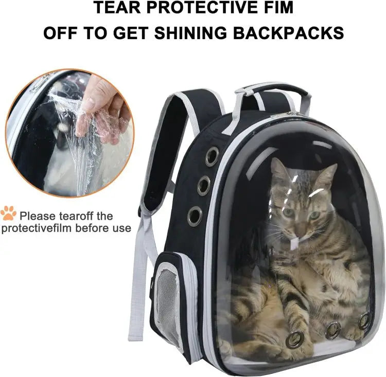 Pet Dropshipping Airline Approved Wholesale Transparent Space Capsule Travel Pet Cat Carrier Backpack Bubble Bag