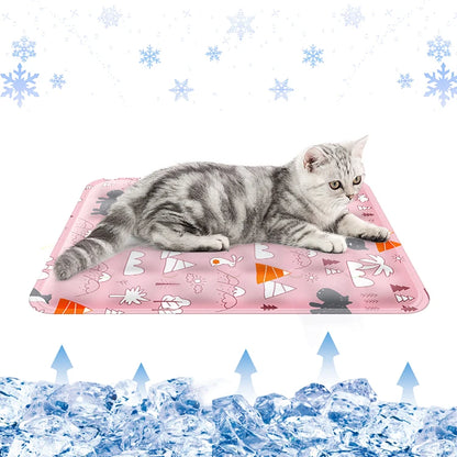 Muawu Foldable Dog Cooling Mat Pet Ice Summer Keep Cool Pet Gel Cooling Dog Mat