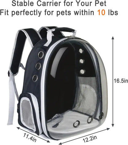 Pet Dropshipping Airline Approved Wholesale Transparent Space Capsule Travel Pet Cat Carrier Backpack Bubble Bag