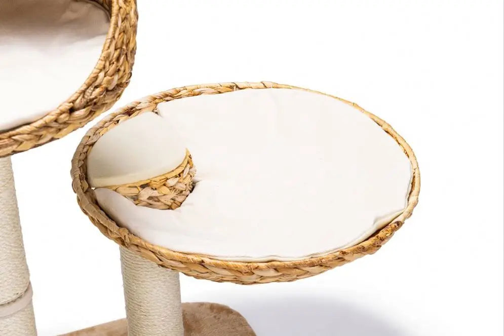 Eco-friendly Cat Scratcher Pet Jumping Platform Sisal Litter Weaving House Rack Climbing Shelf Tree Wood Picture Toys for Cats