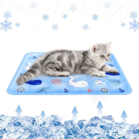 Muawu Foldable Dog Cooling Mat Pet Ice Summer Keep Cool Pet Gel Cooling Dog Mat