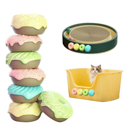 Wholesale Pet Products Deodorant Air Freshener Deodorant Aromatherapy for Cat House Versatile Donut Aroma Toy