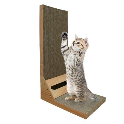 L-Shaped Detachable Cat Grinding Claw Climbing Pet Scraper Scratching Post Scratcher Board