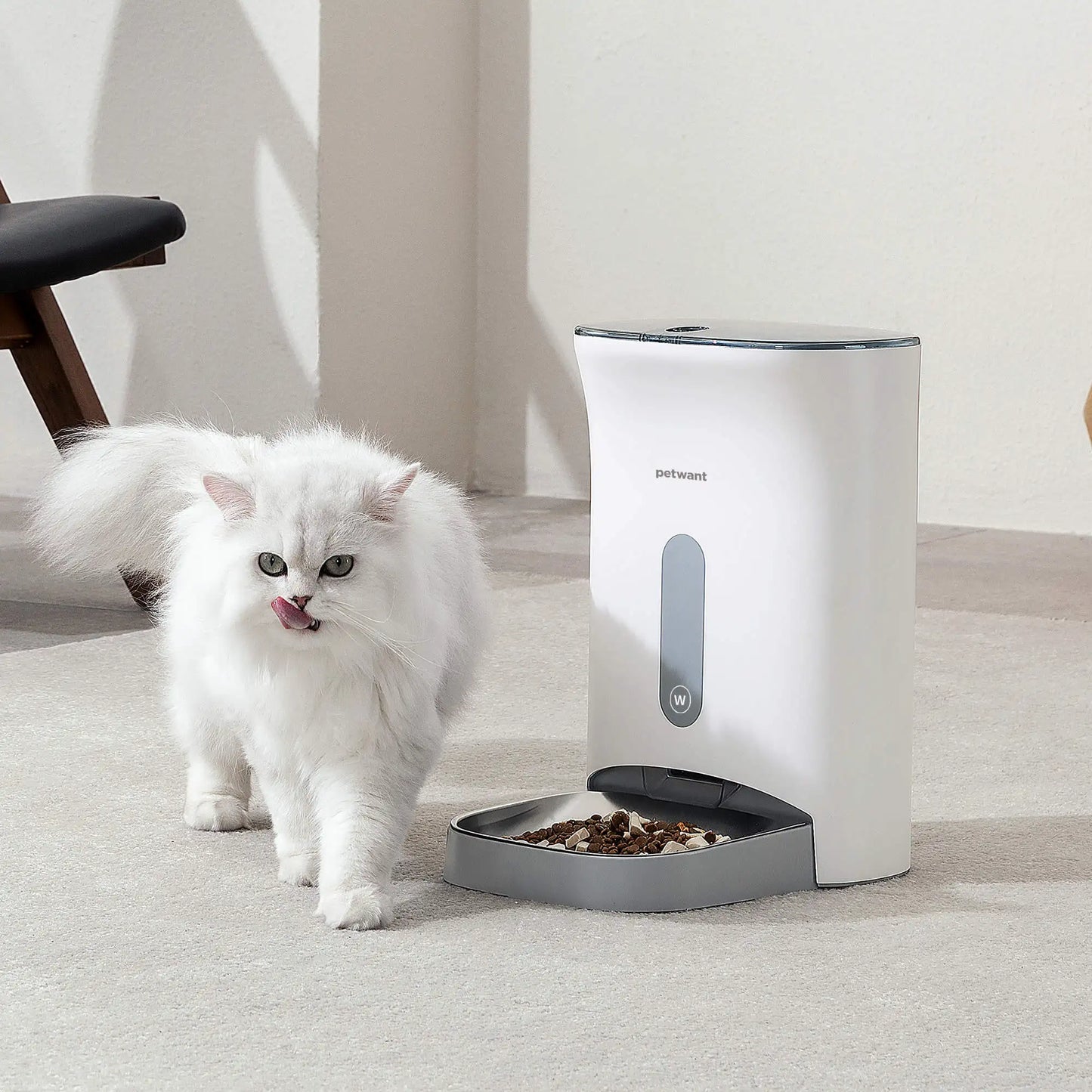 4.5L Smart Pet Feeder WIFI APP Control Dual Power Supply Auto Cat Dog Food Storage Bowls Dispenser