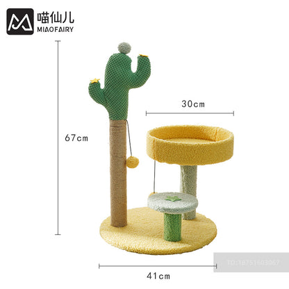 Cactus climbing cat sisal post grinding claw tool Cat nest cat jump table cat toy winter cat scratching board