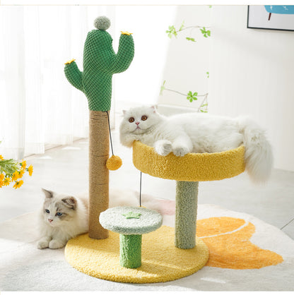 Cactus climbing cat sisal post grinding claw tool Cat nest cat jump table cat toy winter cat scratching board