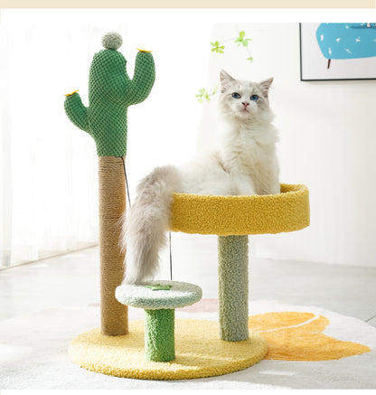 Cactus climbing cat sisal post grinding claw tool Cat nest cat jump table cat toy winter cat scratching board