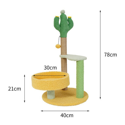 Cactus climbing cat sisal post grinding claw tool Cat nest cat jump table cat toy winter cat scratching board