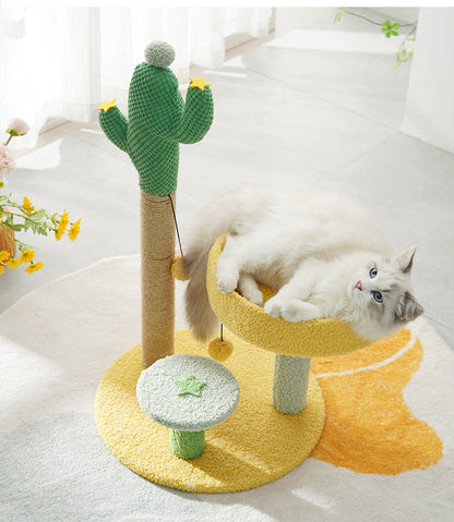 Cactus climbing cat sisal post grinding claw tool Cat nest cat jump table cat toy winter cat scratching board